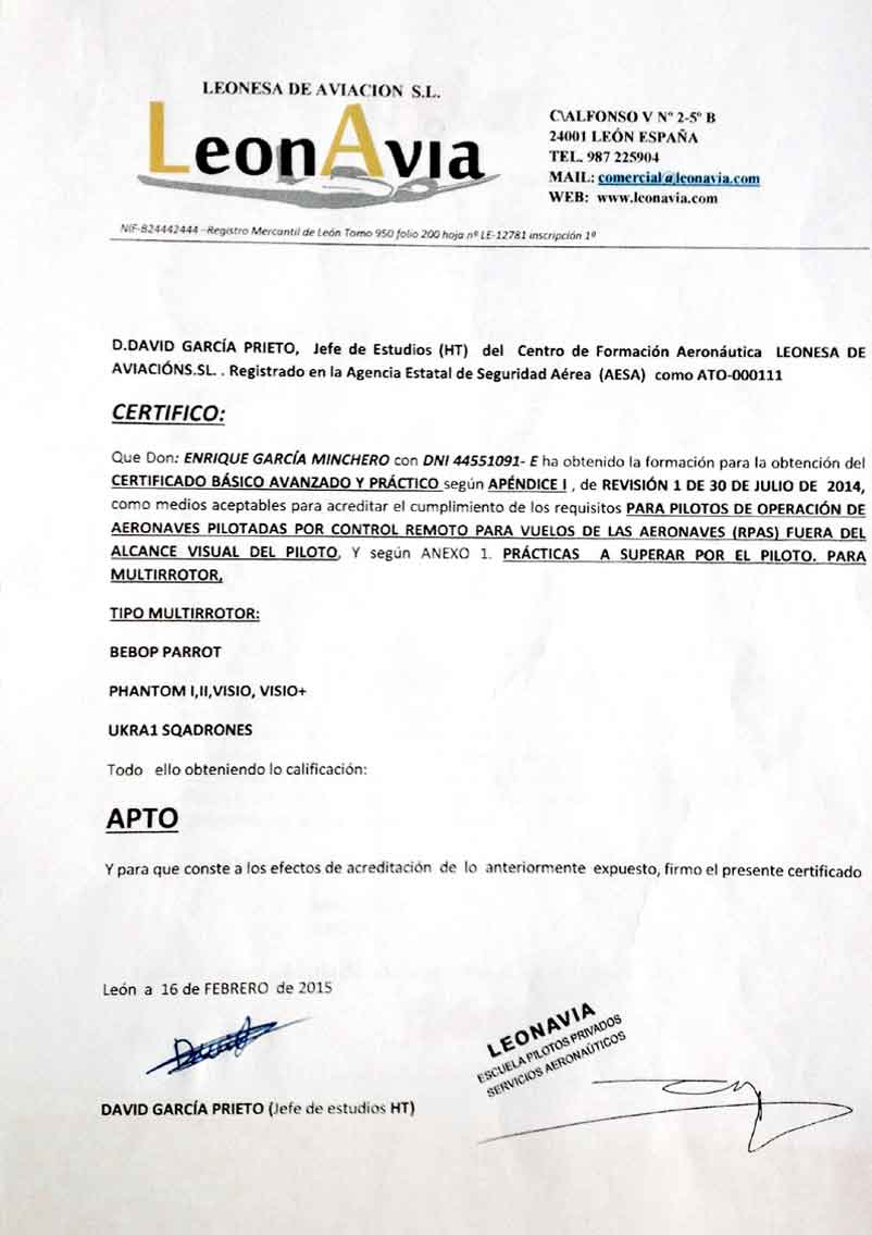 CERTIFICADO PILOTO 2
